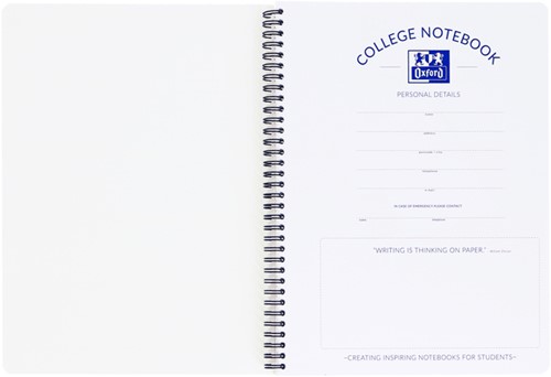 Collegeblok Oxford School A4+ lijn 23-gaats 160 pagina's 80gr assorti-3