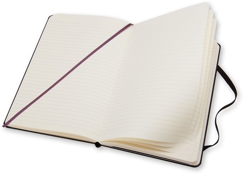 Notitieboek Moleskine large 130x210mm lijn hard cover zwart-1