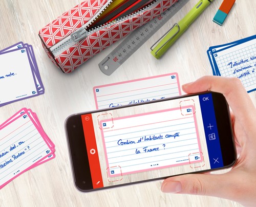 Flashcard Oxford 2.0 75x125mm 80 vel 250gr lijn roze-1