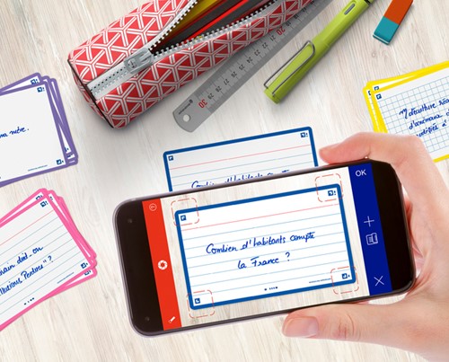 Flashcard Oxford 2.0 75x125mm 80 vel 250gr lijn blauw-1