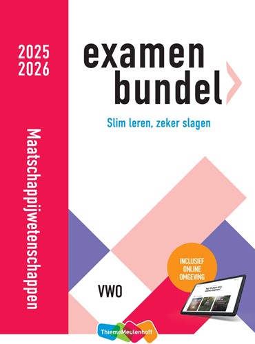 Examenbundel online + boek vwo Maatschappijwetenschappen 2025/2026 - beperkt leverbaar