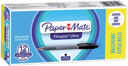 Balpen Paper Mate Flexgrip Ultra medium zwart-2
