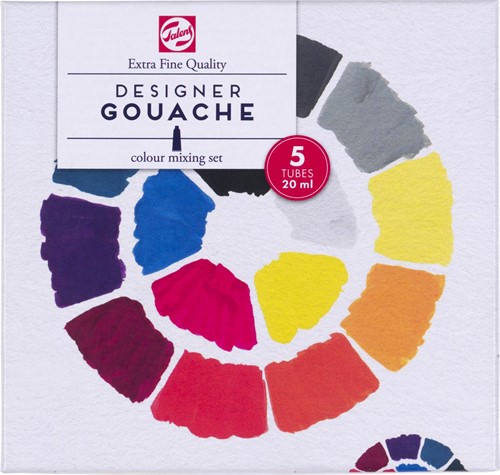 Talens Gouache plakkaatverf extra fijn set 5x20ml-2
